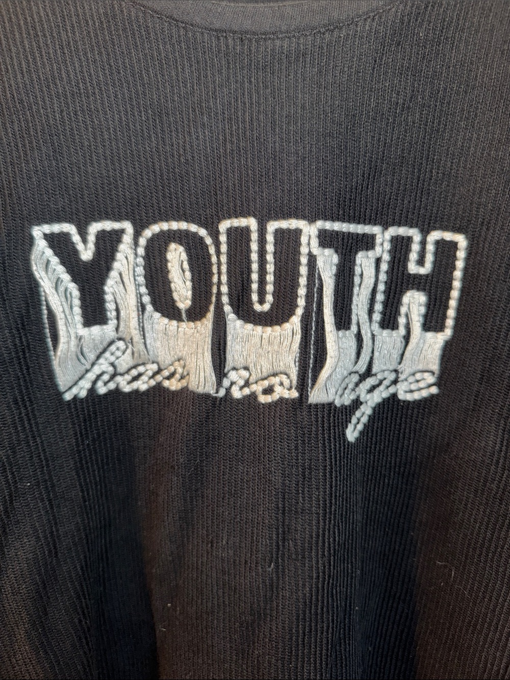 Embroidered Graphic Ribbed Tee - Picture 3 of 6
